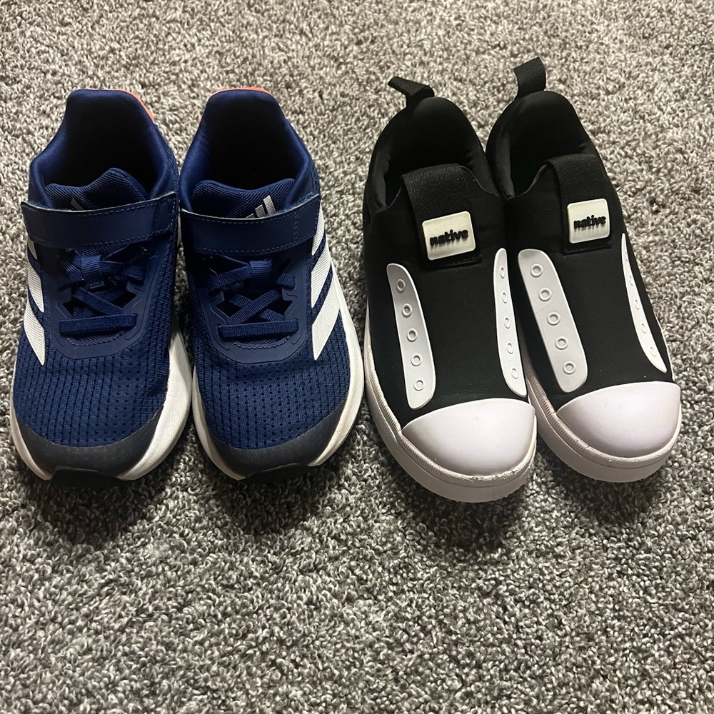 LOT Little Boys Shoes Size 1 Adidas and Native